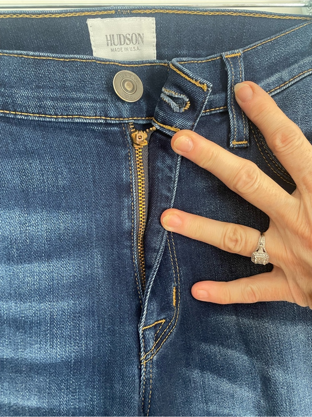 Hudson Jeans Dark Blue Nico Mid-Rise Super Skinny Jeans - Picture 6 of 14